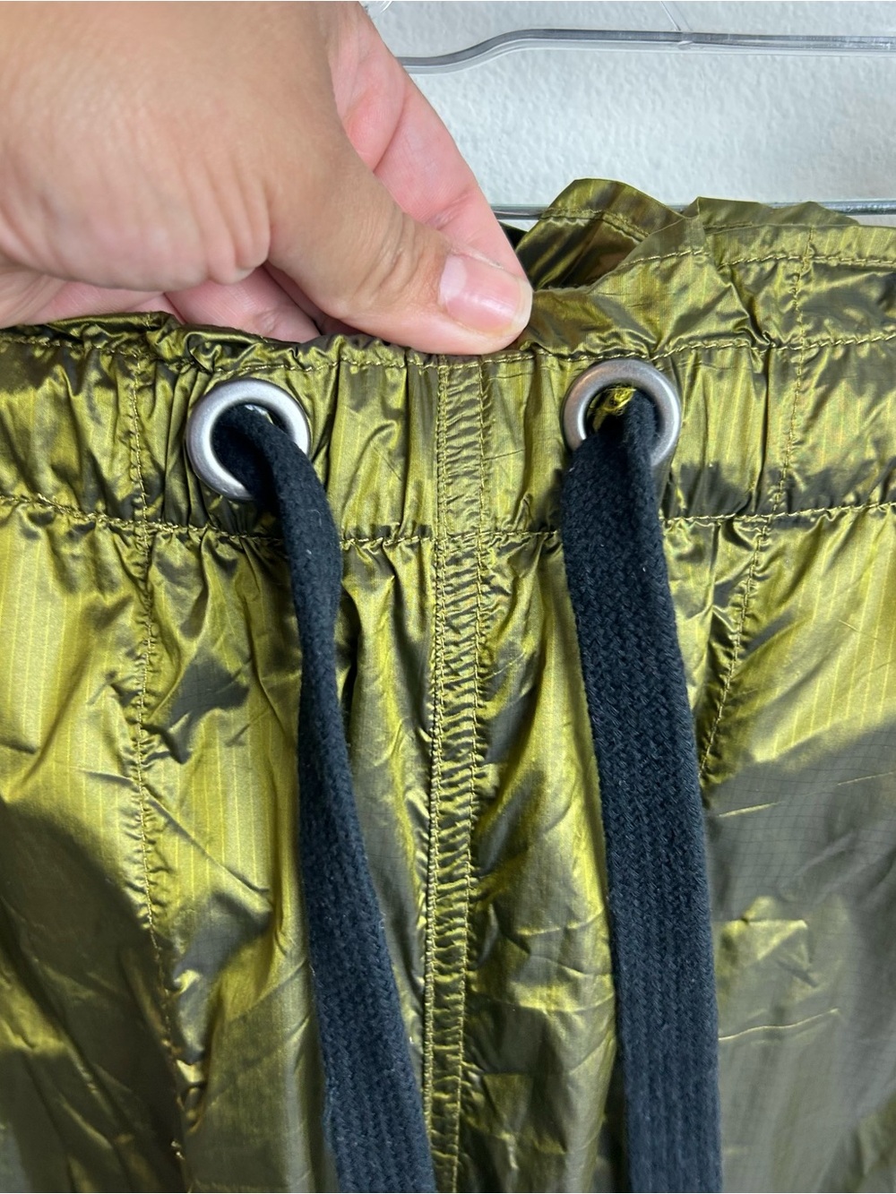 FP Movement Metallic Olive Green Pull-On Cargo Joggers Reflective Trim S - Picture 6 of 15